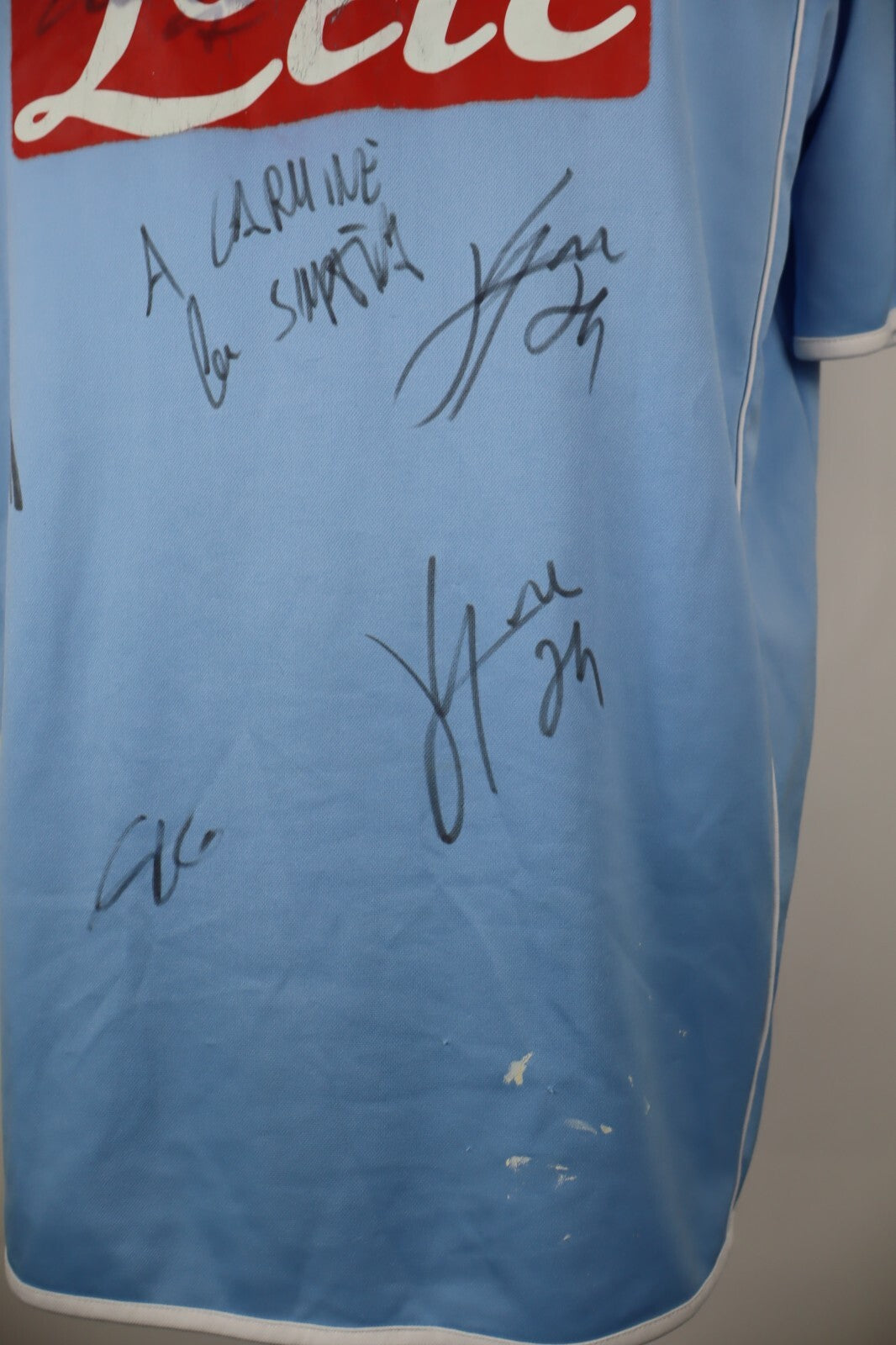 DIADORA NAPOLI MAGLIA CALCIO UOMO Tg XL TRIKOT JERSEY AUTOGRAFI 2007/08