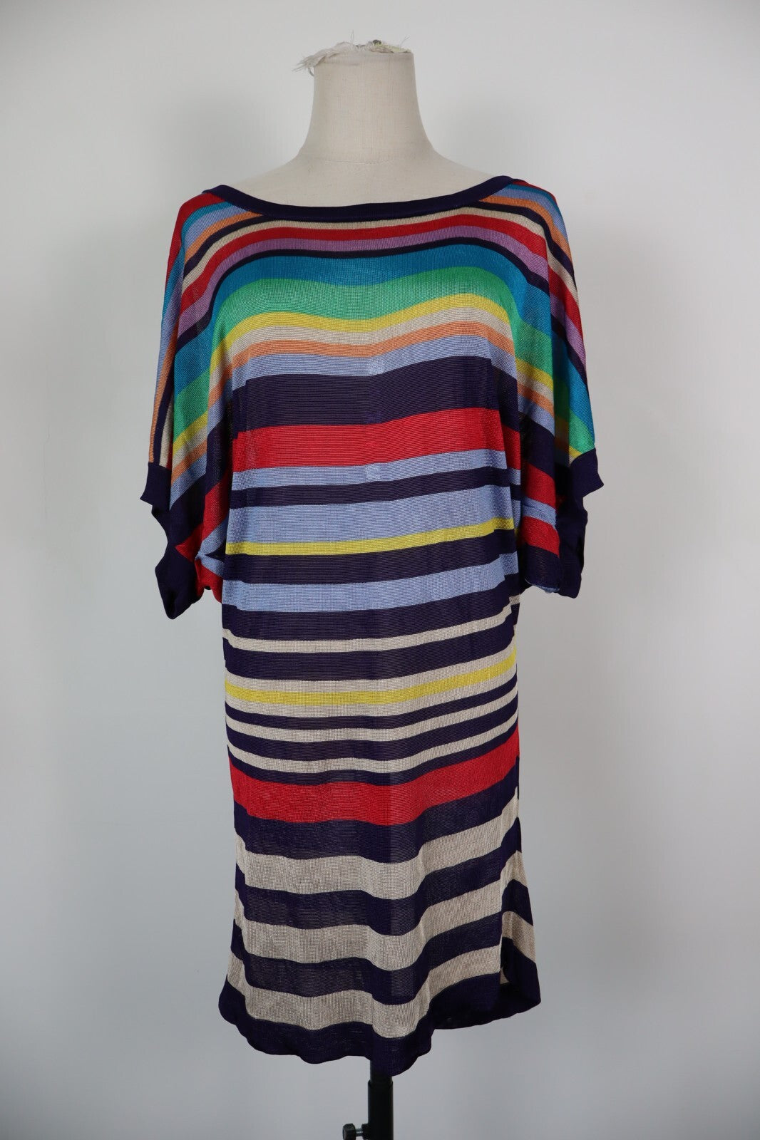 DESIGUAL VESTITO ABITO DONNA TG. XL WOMAN CASUAL VINTAGE DRESS VARIOPINTO