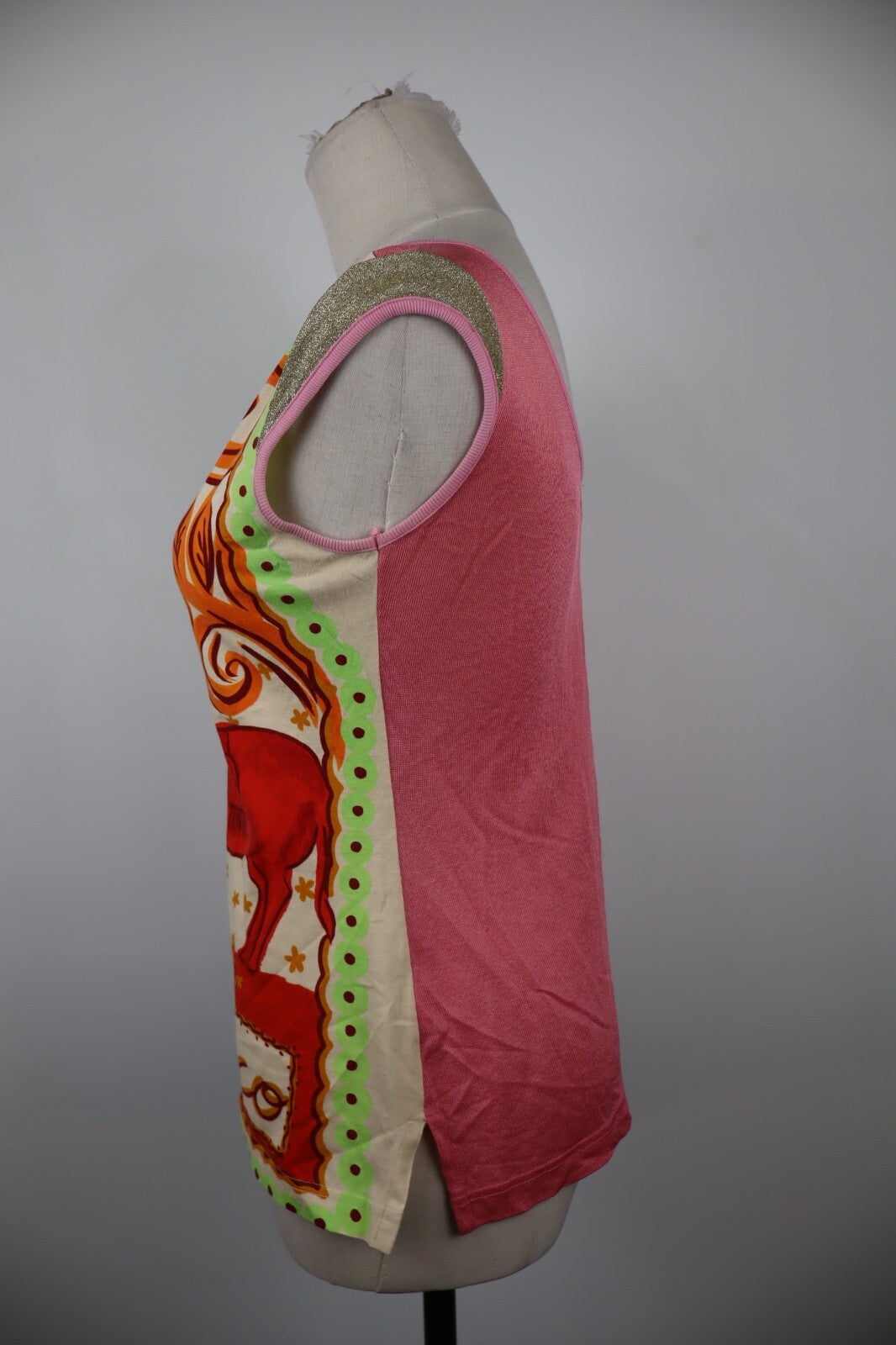 CUSTO BARCELONA CANOTTA MAGLIA DONNA M WOMAN CASUAL VINTAGE T-SHIRT TOP MEXICO