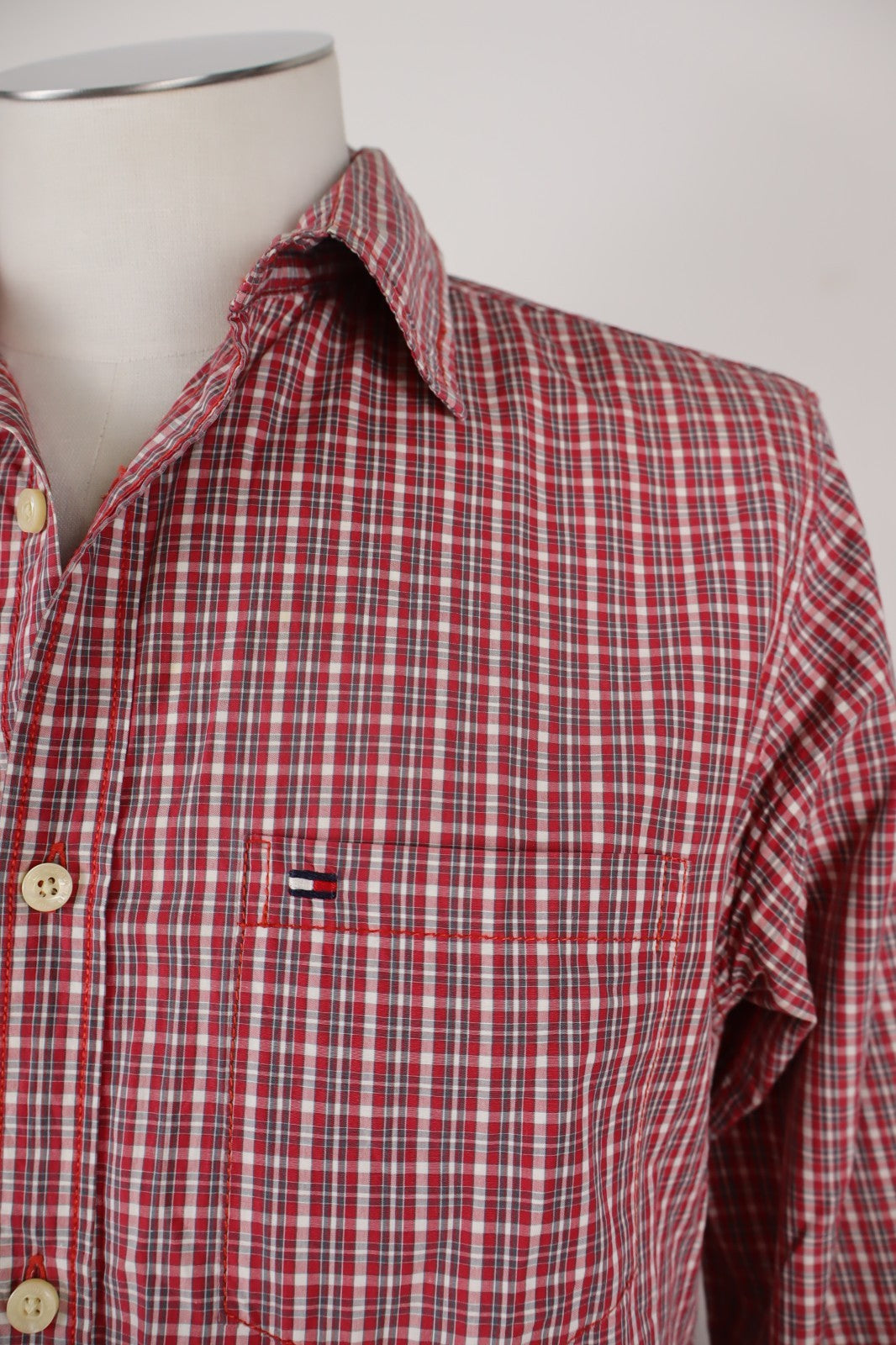 TOMMY HILFIGER CAMICIA MANICA LUNGA UOMO TG.M MAN CASUAL VINTAGE SHIRT COTONE