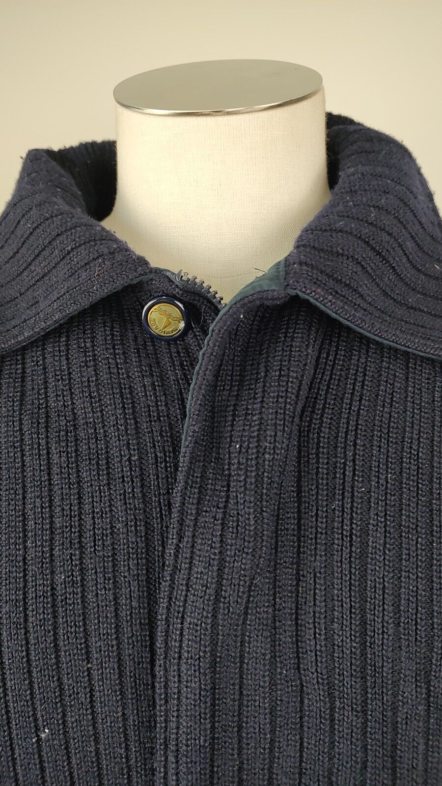 NAVIGARE GIUBBINO IMBOTTITO LANA PELLE UOMO Tg M MAN CASUAL VINTAGE JACKET