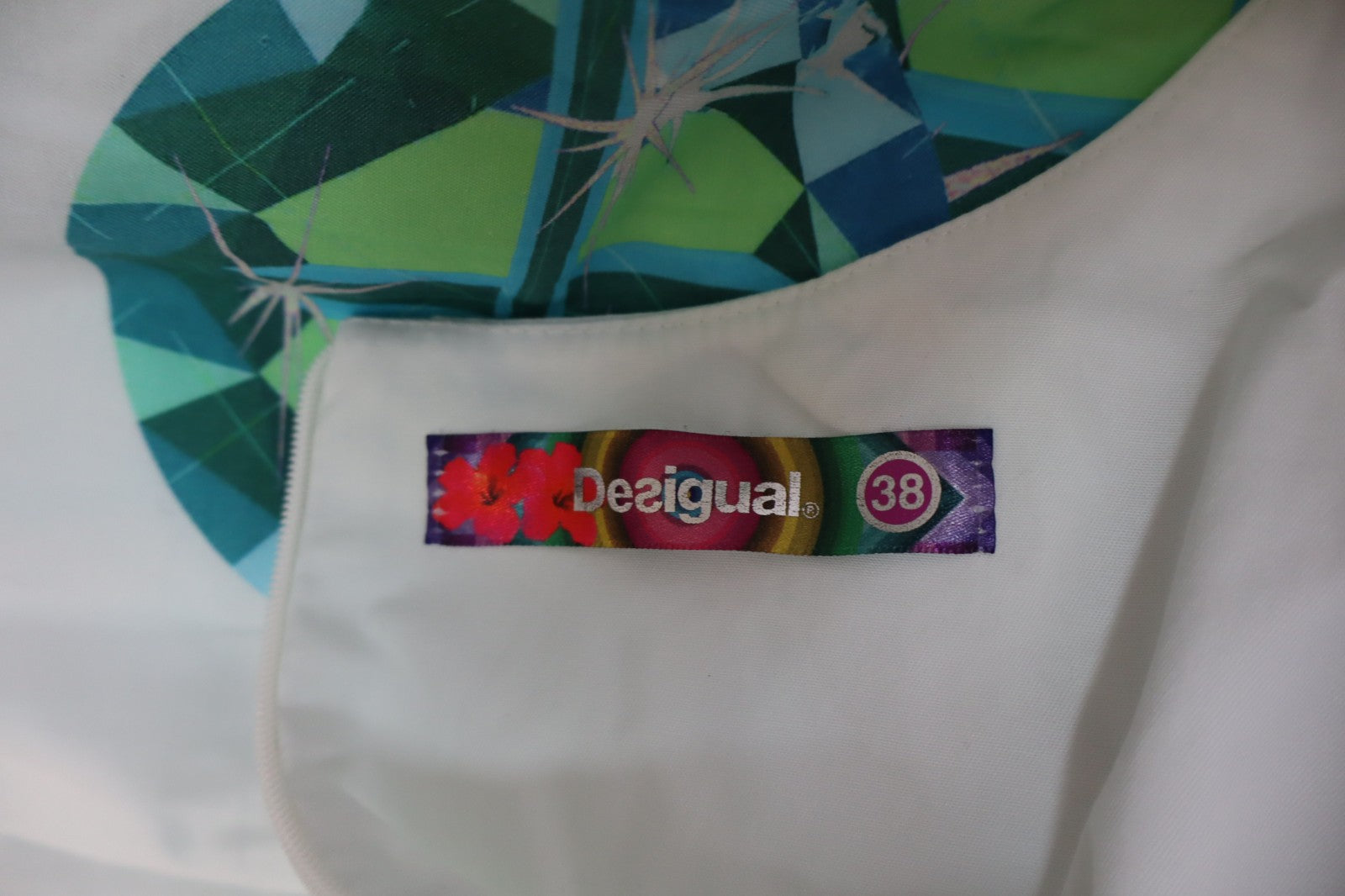 DESIGUAL VESTITO ABITO SMANICATO DONNA TG. 38 WOMAN CASUAL VINTAGE DRESS GEMME