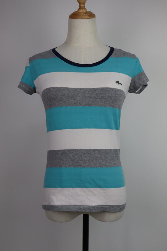 LACOSTE MAGLIA DONNA TG. 40 WOMAN CASUAL VINTAGE TANK TOP T-SHIRT