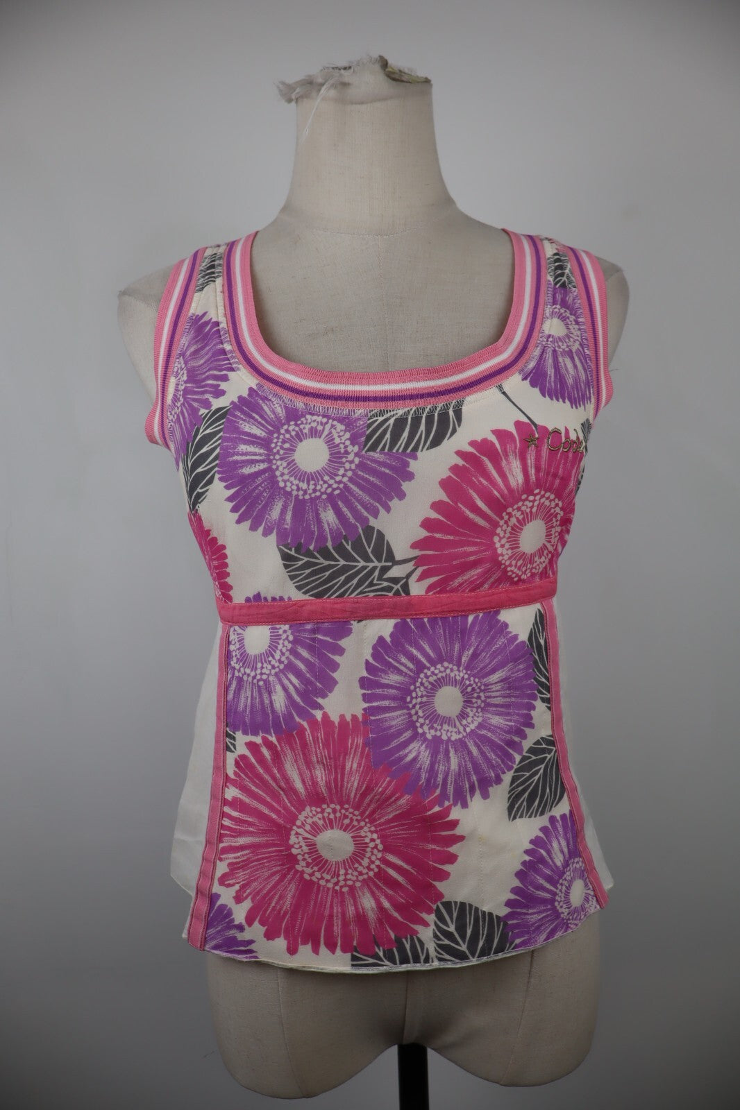 SPORTMAX CANOTTA MAGLIA SMANICATA DONNA TG. 40 WOMAN CASUAL VINTAGE T-SHIRT TOP