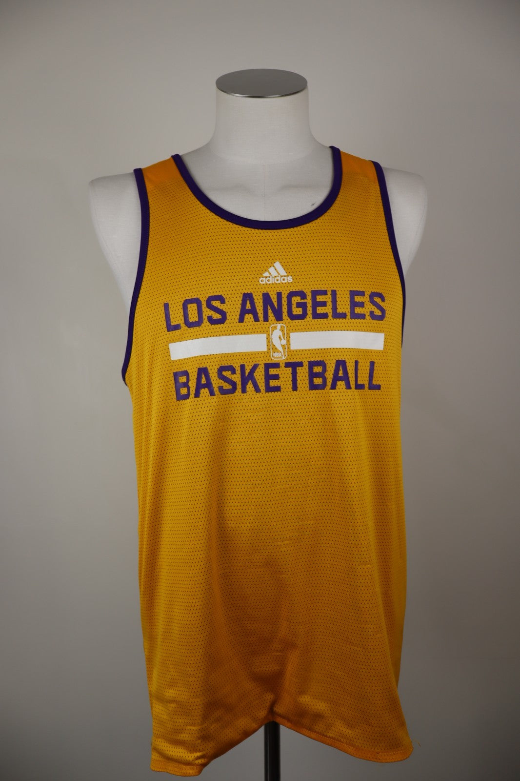 ADIDAS NBA L.A. LAKERS MAGLIA CANOTTA BASKET NBA UOMO M MAN JERSEY DOUBLE FACE