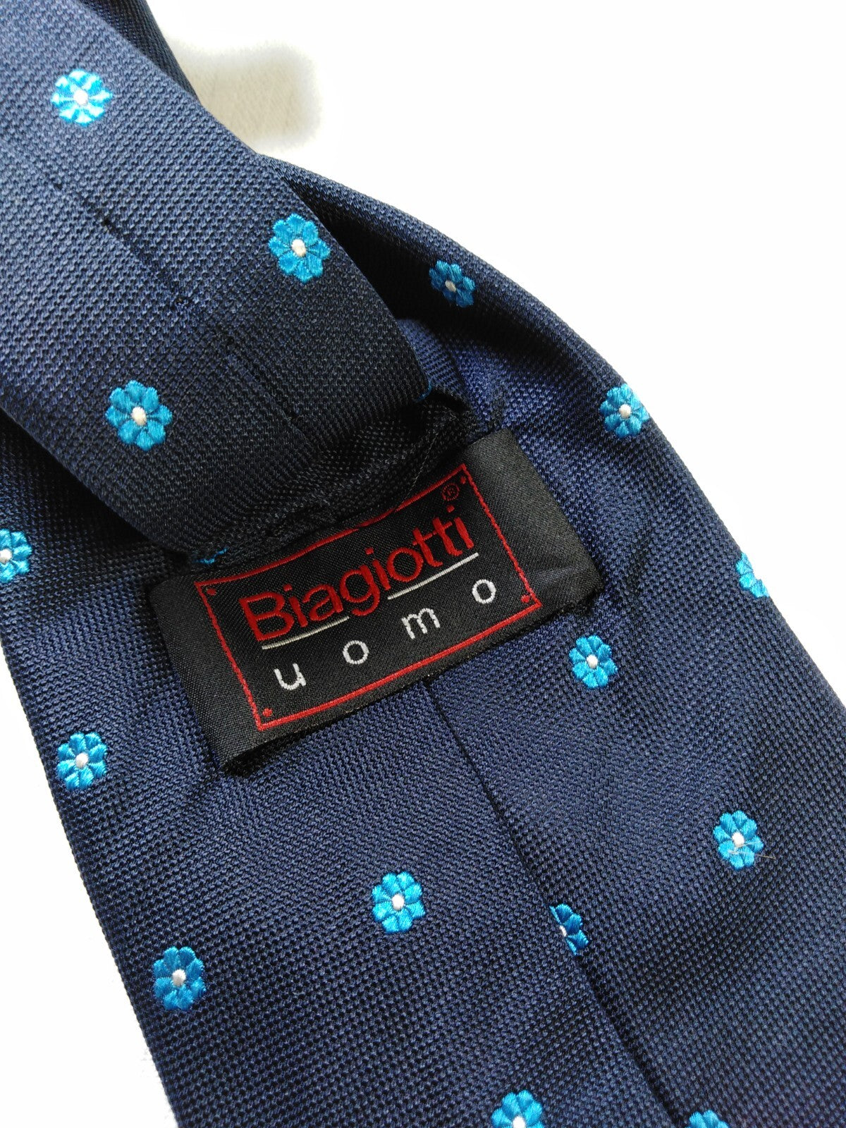 BIAGIOTTI 100% SETA SILK TIE CRAVATTA NECKTIE ITALY VINTAGE CLASSIC