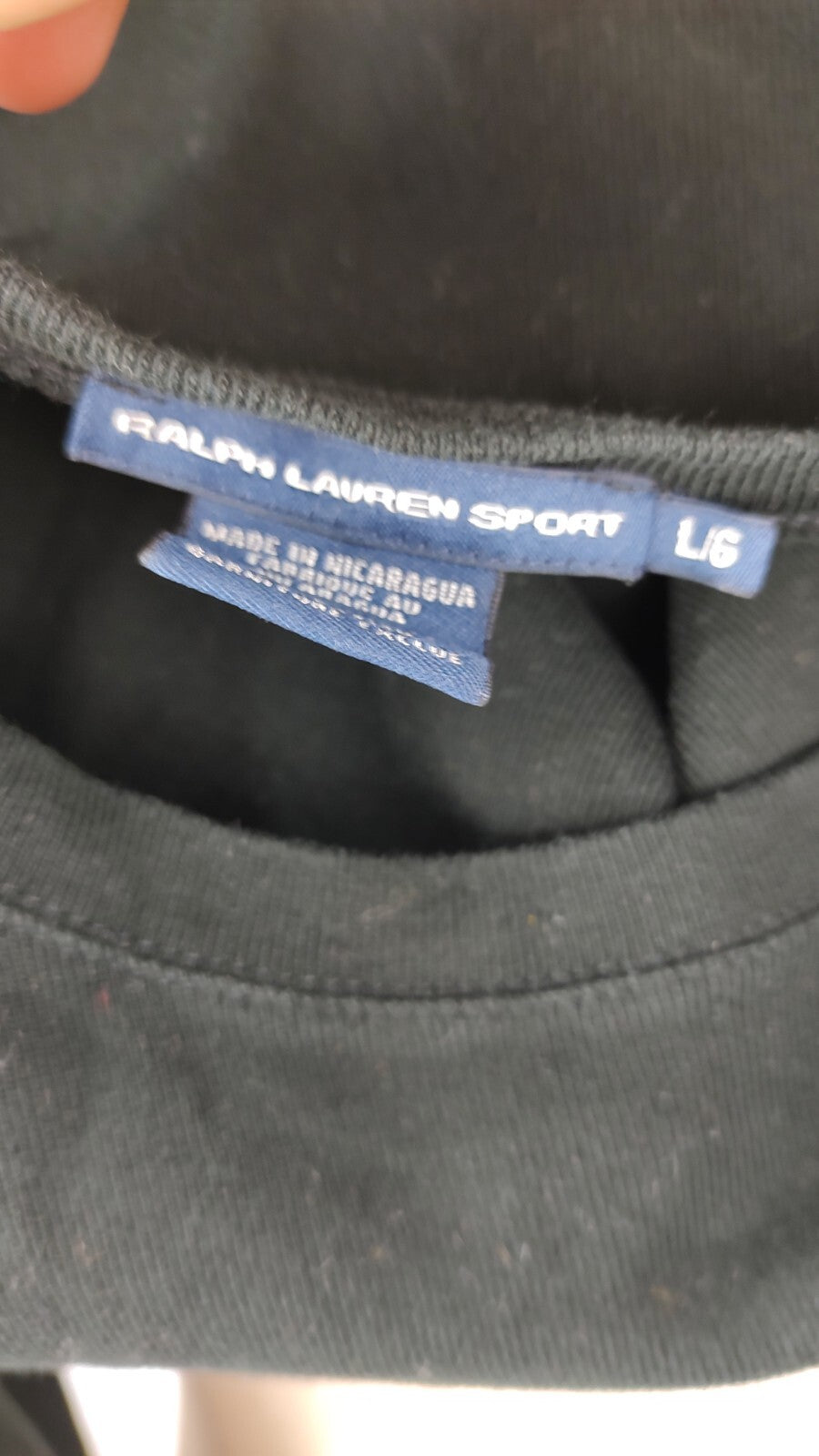 RALPH LAUREN SPORT MAGLIA COTONE DONNA TG. L WOMAN CASUAL VINTAGE T-SHIRT