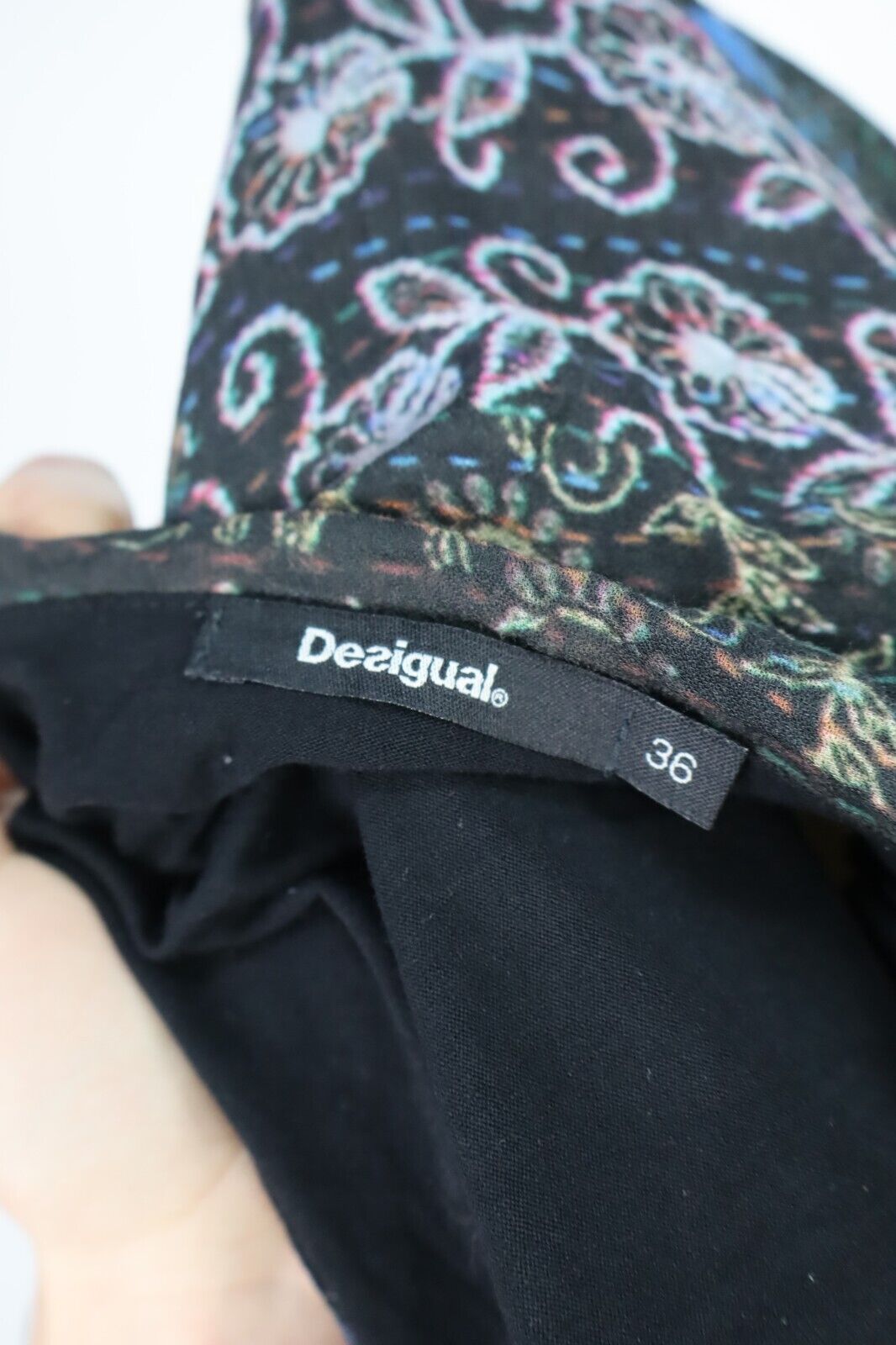 DESIGUAL VESTITO DONNA TG. 36 WOMAN CASUAL VINTAGE DRESS ABITO COTONE