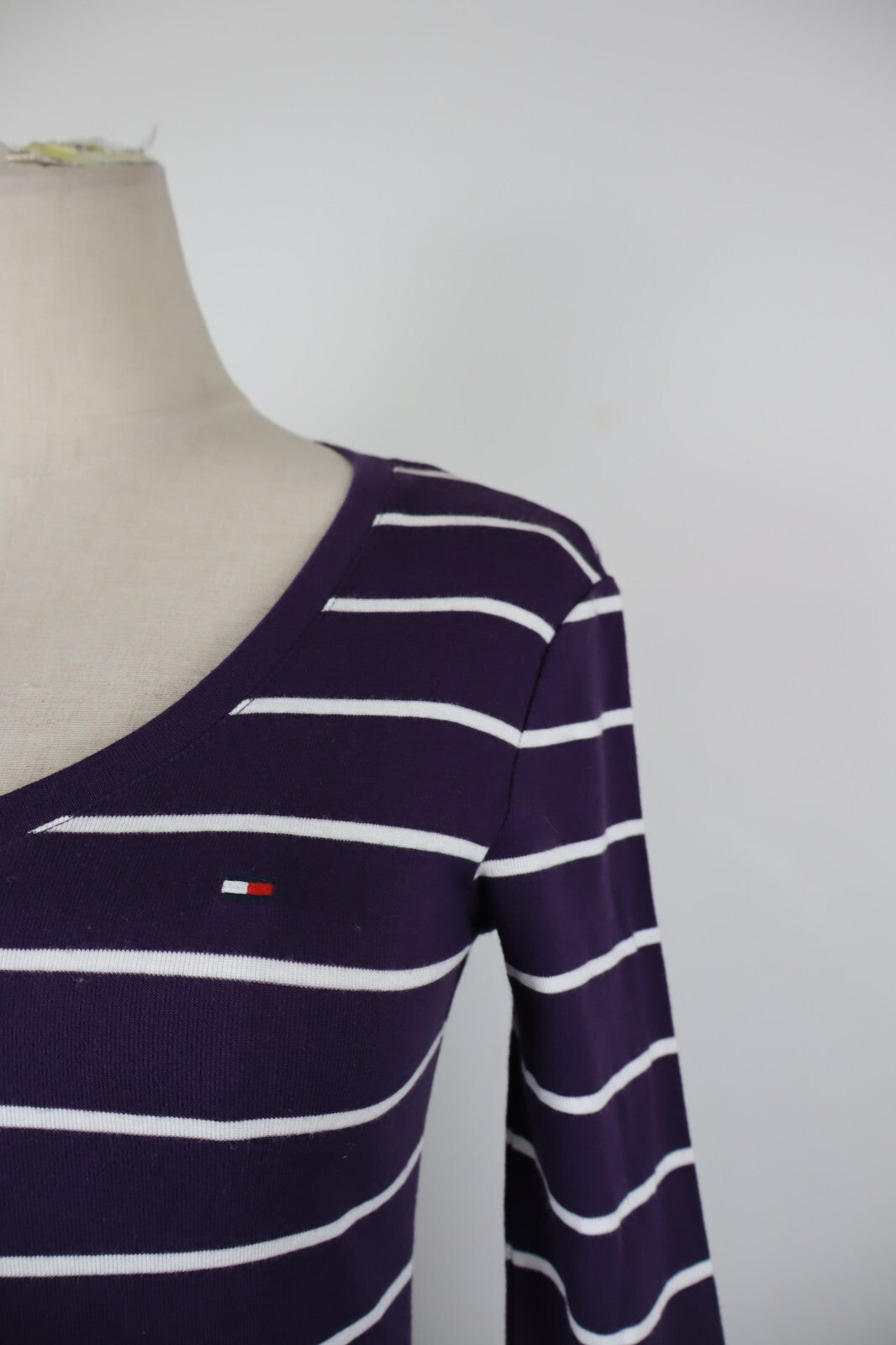 TOMMY HILFIGER MAGLIA COTONE DONNA TG. XS WOMAN CASUAL VINTAGE T-SHIRT