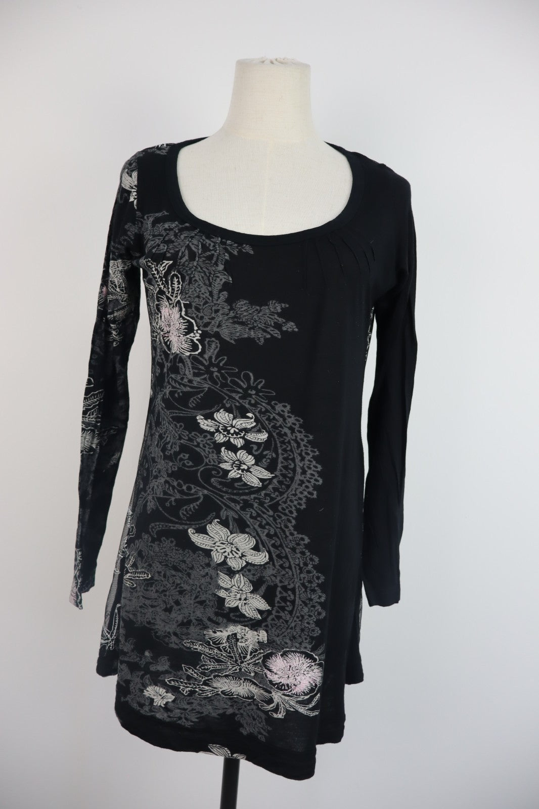 DESIGUAL VESTITO DONNA TG. XL WOMAN CASUAL VINTAGE DRESS ABITO VISCOSA