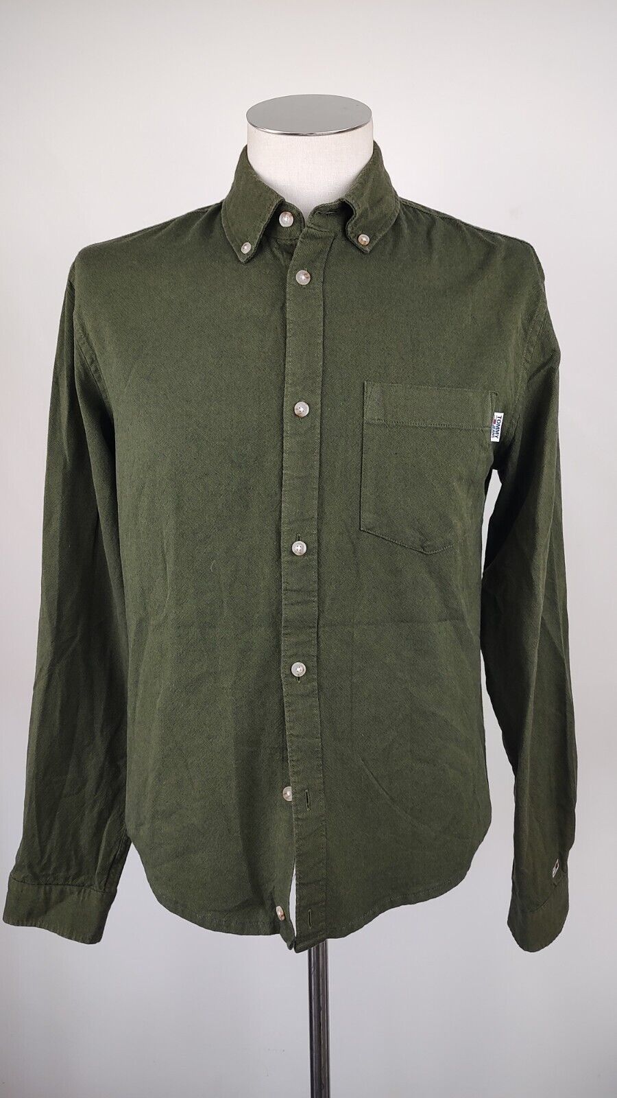 TOMMY HILFIGER JEANS CAMICIA UOMO TG. M MAN CASUAL VINTAGE SHIRT MADE ITALY