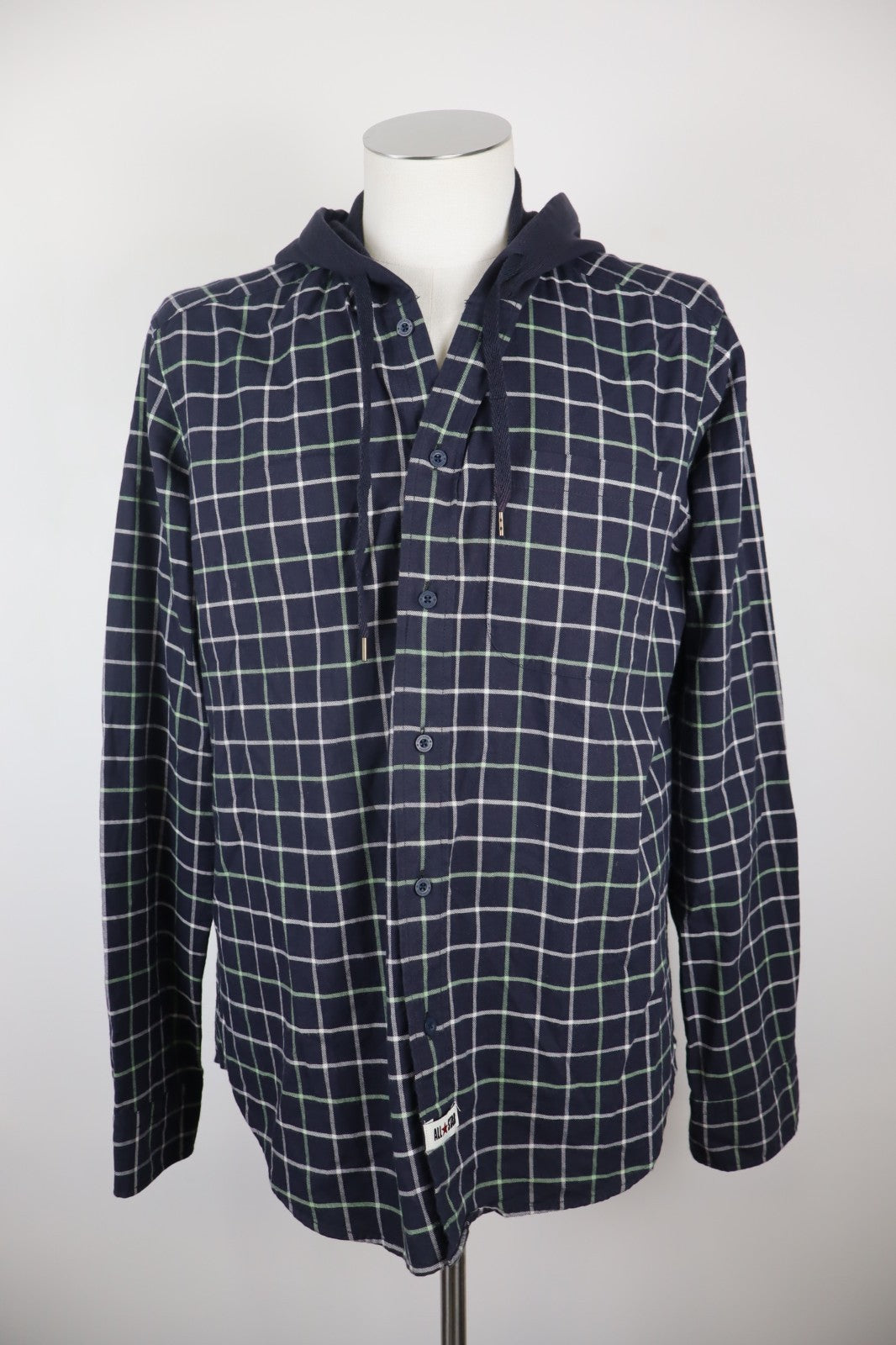 CONVERSE CAMICIA CON CAPPUCCIO UOMO TG. L MAN CASUAL VINTAGE SHIRT COTONE COTTON
