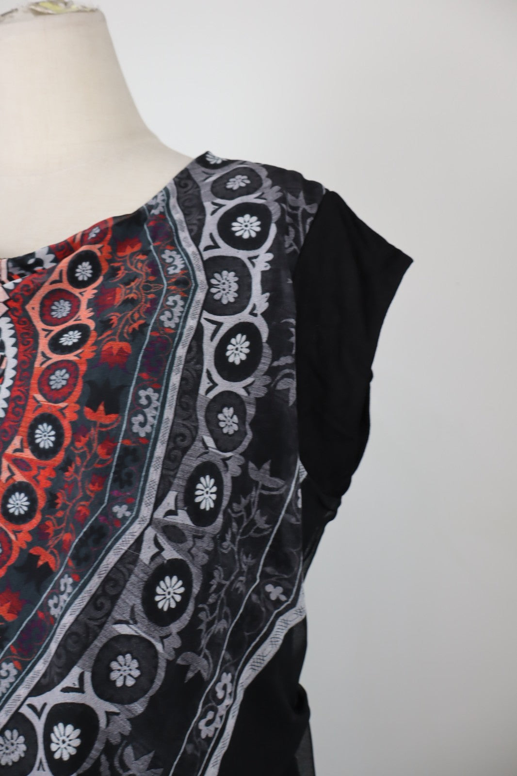DESIGUAL VESTITO ABITO SMANICATO DONNA TG 46 WOMAN CASUAL VINTAGE DRESS LOGO