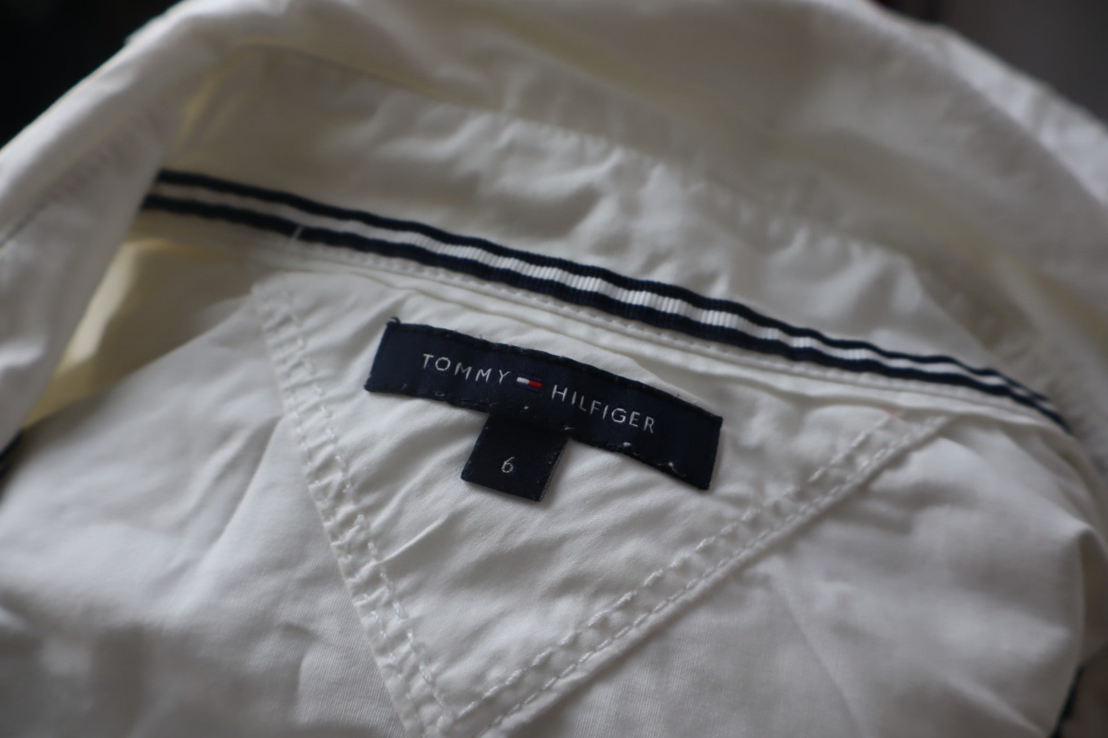 TOMMY HILFIGER DENIM  DONNA TG 6 WOMAN SHIRT CASUAL VINTAGE COTONE COTTON TASCHE