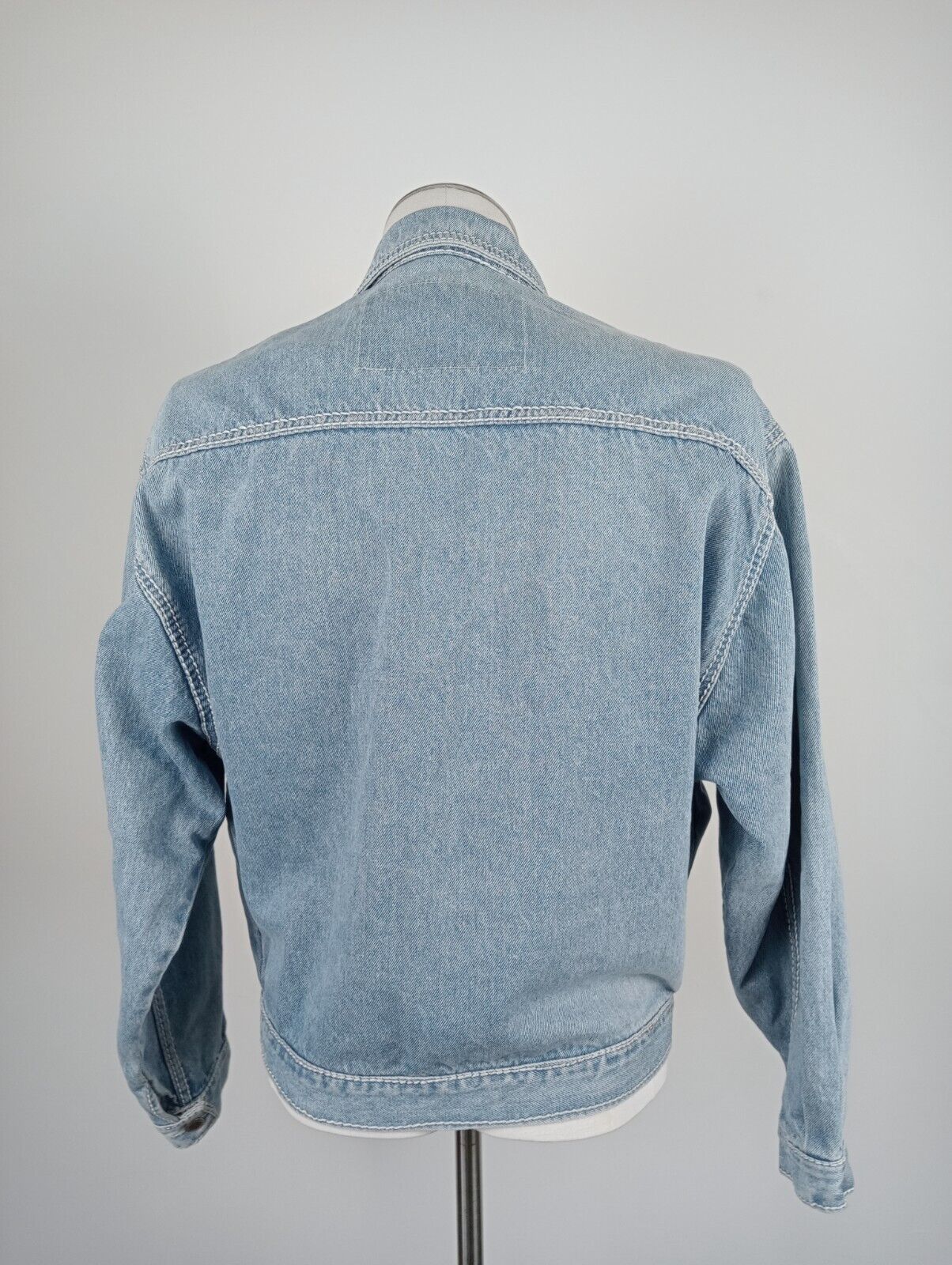 CASUCCI GIUBBINO JEANS COTONE DENIM UOMO Tg S MAN CASUAL VINTAGE JACKET