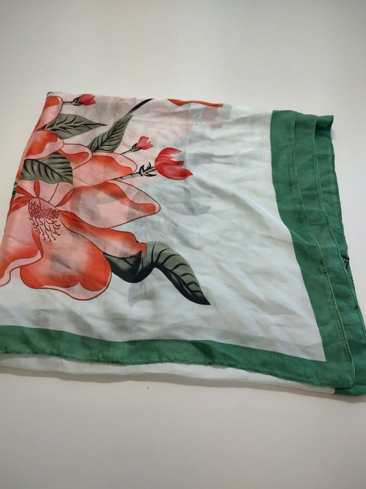 CARACCIOLO FOULARD 100% SILK SCARVES SCARF RECTANGLE SETA MADE IN ITALY