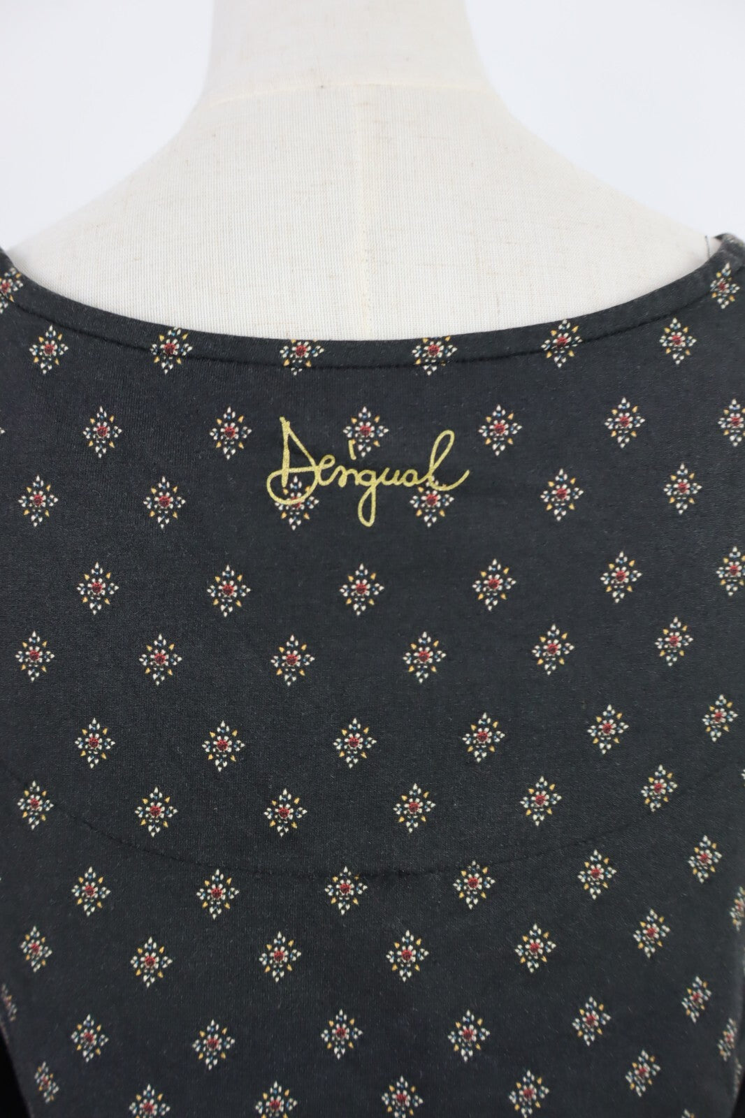 DESIGUAL VESTITO DONNA TG. L WOMAN CASUAL VINTAGE DRESS ITALIA VISCOSA