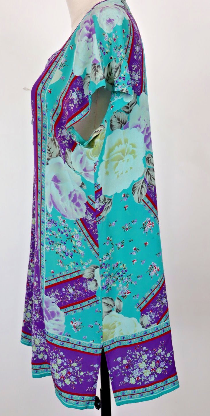 PIERRE CARDIN CAMICIA  DONNA TG. L WOMAN SHIRT CASUAL VINTAGE SETA