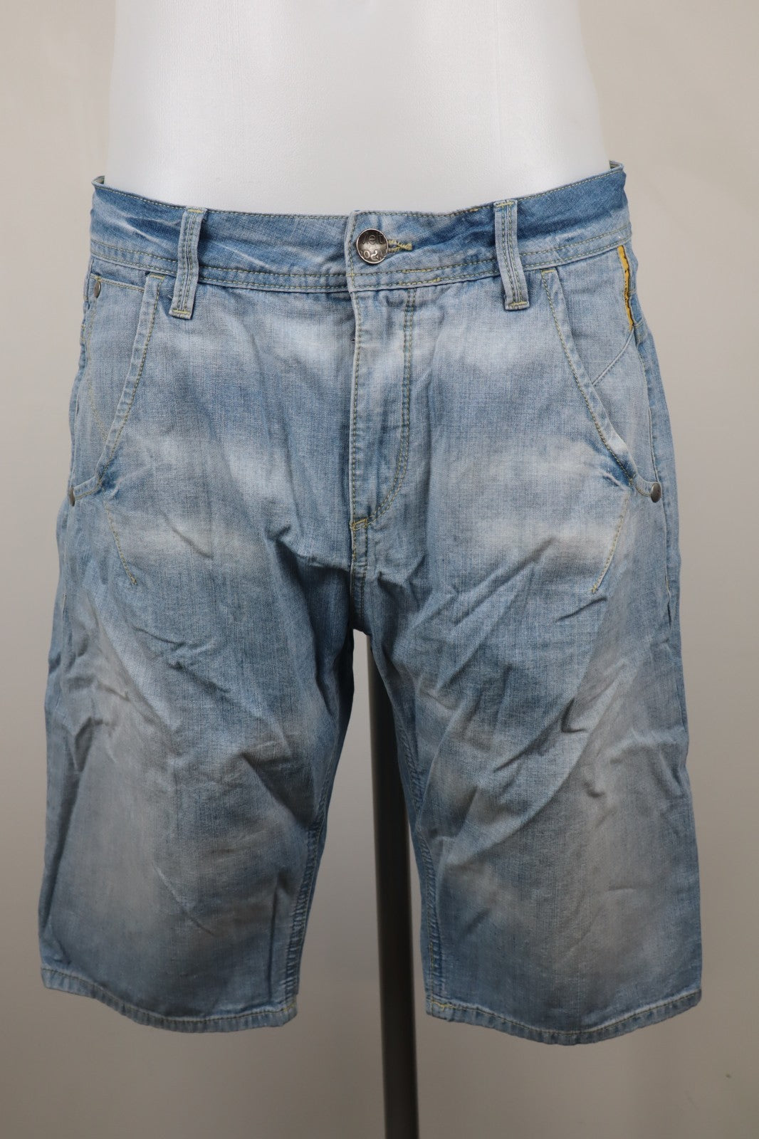 MELTIN' POT BERMUDA PANTALONE SHORTS UOMO TG 30 MAN VINTAGE CASUAL PANTS DENIM