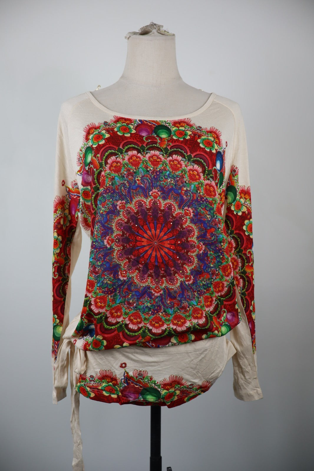 DESIGUAL MAGLIA DONNA TG. 2XL WOMAN CASUAL VINTAGE T-SHIRT COULISSE