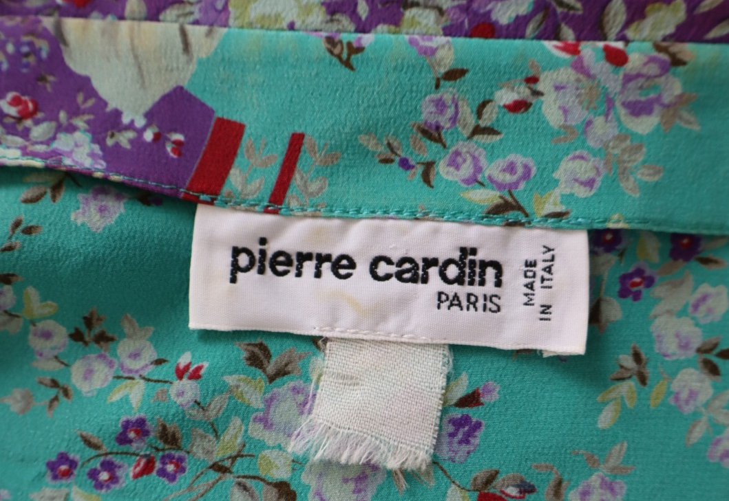 PIERRE CARDIN CAMICIA  DONNA TG. L WOMAN SHIRT CASUAL VINTAGE SETA