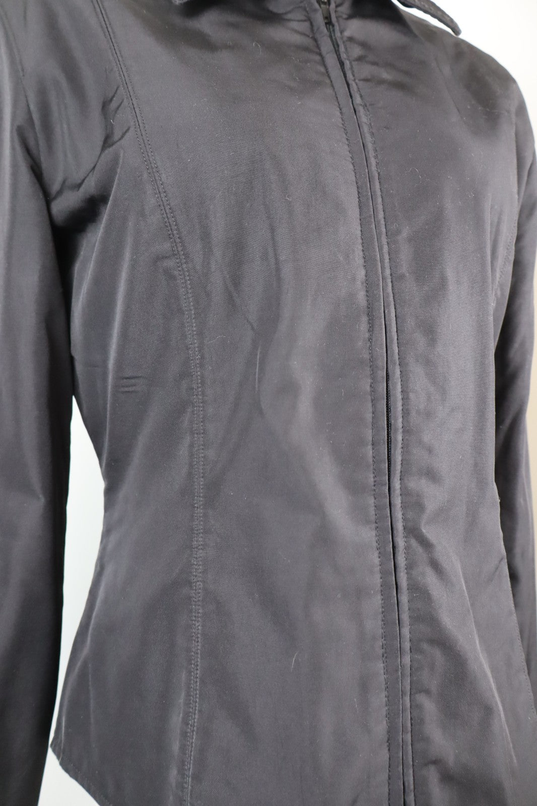 TRUSSARDI JEANS GIUBBINO LEGGERO DONNA Tg L WOMAN CASUAL VINTAGE JACKET ZIP LOGO