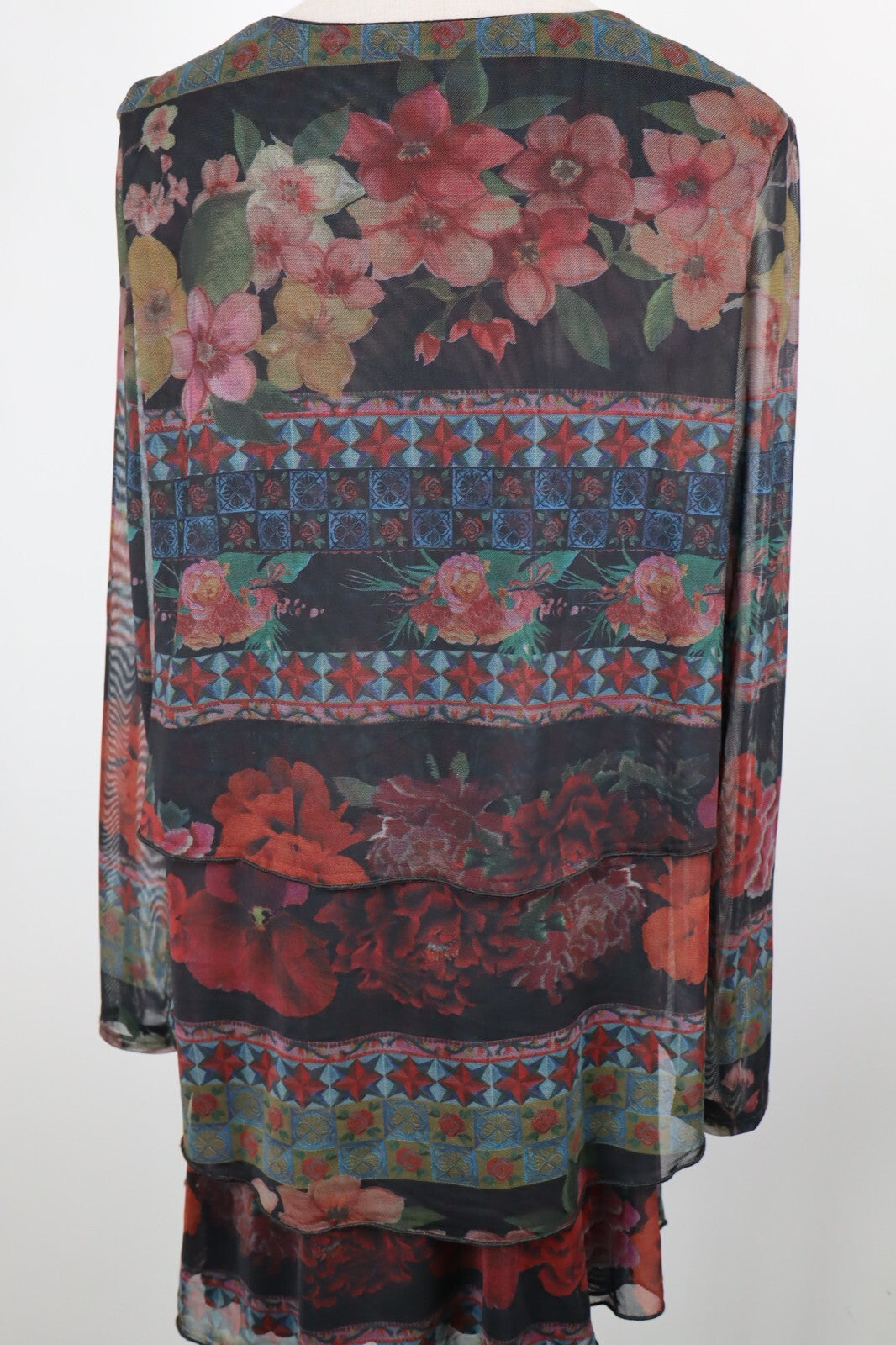 DESIGUAL VESTITO DONNA TG. XL WOMAN CASUAL VINTAGE DRESS ABITO A STRATI