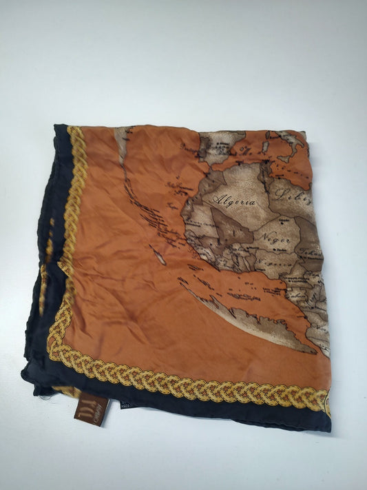 ALVIERO MARTINI 1 CLASSE FOULARD 100% SILK SETA SCARVES SCARF SQUARE MADE ITALY