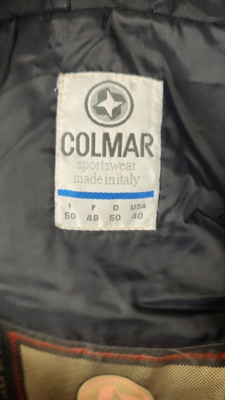 COLMAR GIUBBINO SCI TECNICO PIUMINO UOMO Tg 50 MAN CASUAL DOWN JACKET VINTAGE