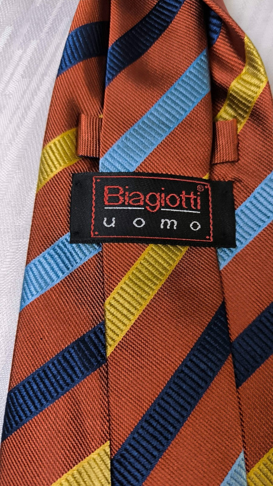 BIAGIOTTI  UOMO 100%  SILK TIE SETA CRAVATTA NECKTIE MADE IN ITALY VINTAGE