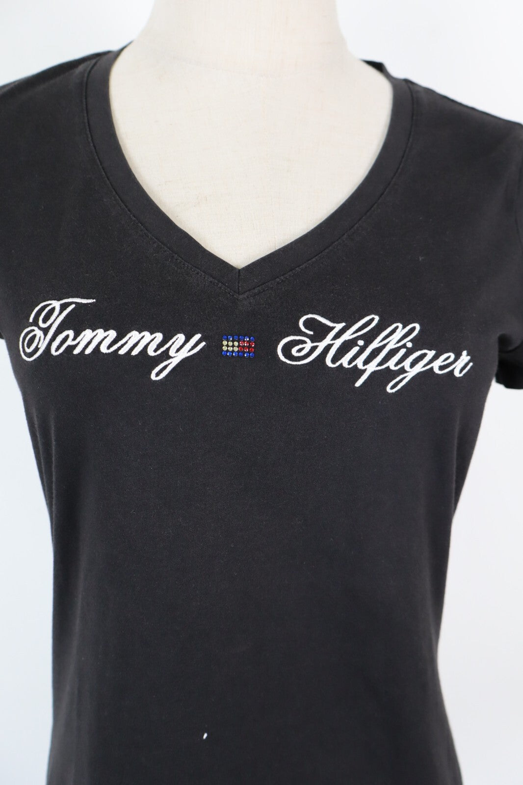 TOMMY HILFIGER MAGLIA DONNA TG. M WOMAN CASUAL VINTAGE T-SHIRT TOP COTONE