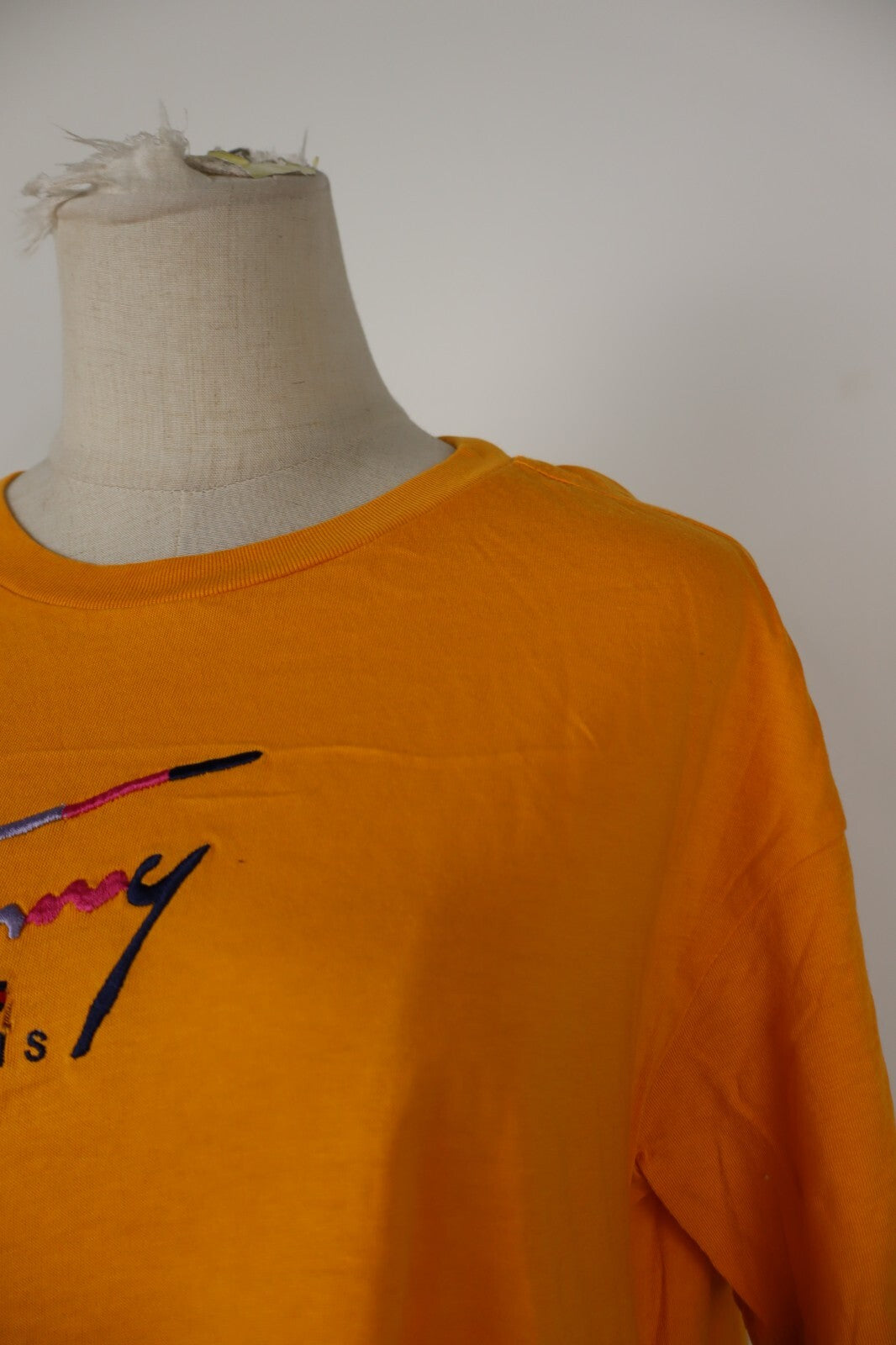 TOMMY HILFIGER JEANS MAGLIA DONNA TG. XS WOMAN CASUAL VINTAGE TOP T-SHIRT COTONE