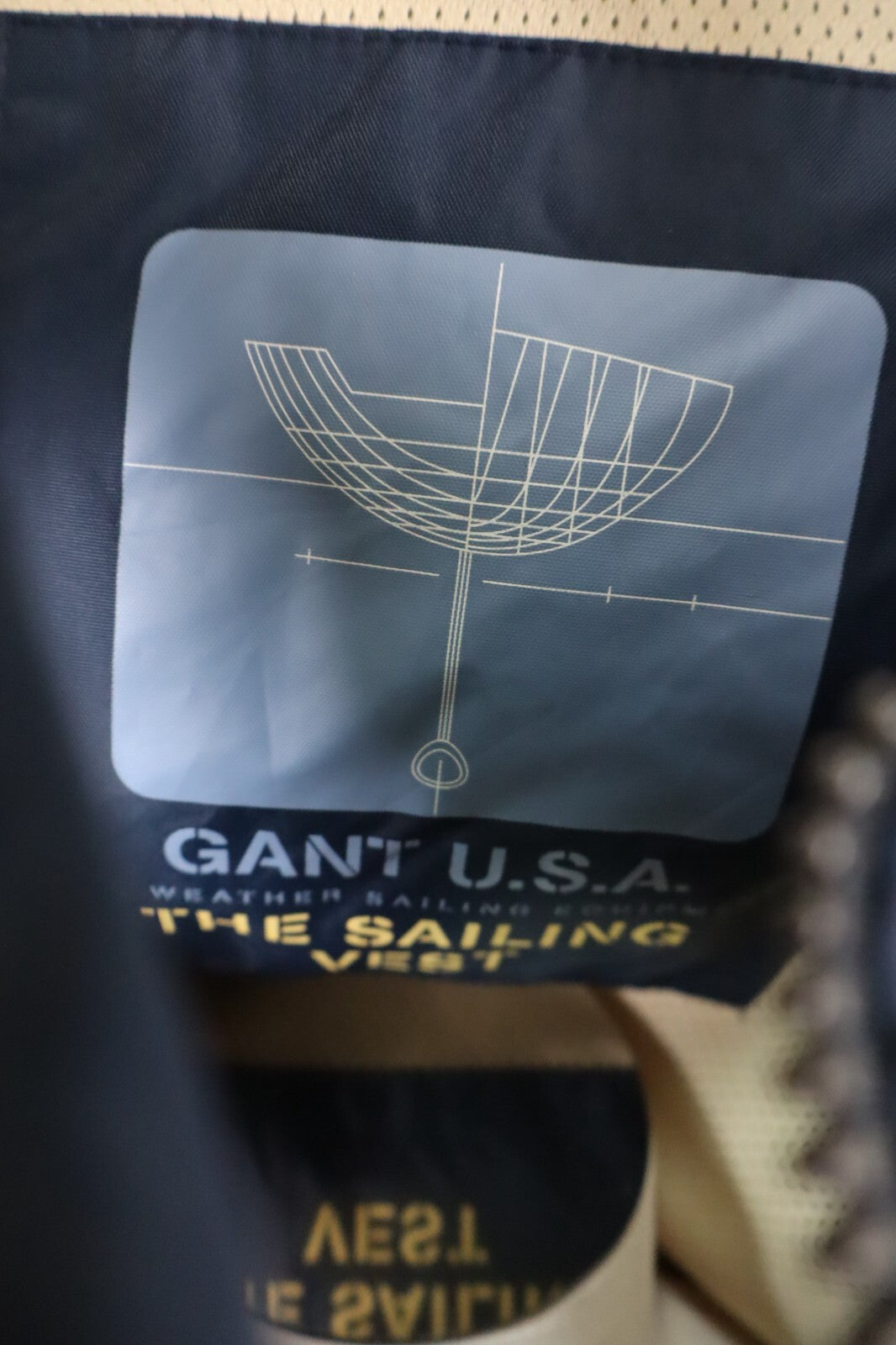 GANT GIUBBINO SMANICATO GILET UOMO TG M MAN JACKET VINTAGE CASUAL