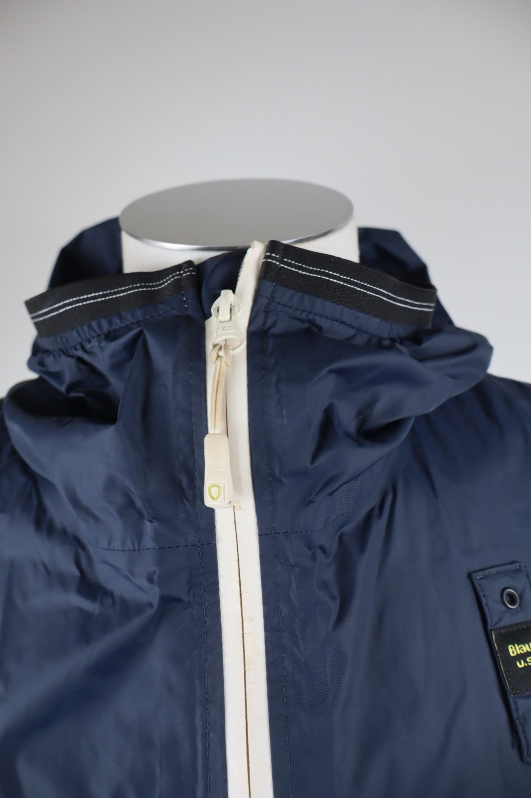 BLAUER GIUBBINO LEGGERO GIACCA UOMO TG L MAN CASUAL VINTAGE JACKET CERNIERA LOGO