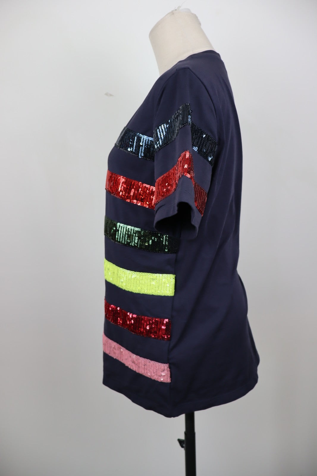 TRUSSARDI JEANS MAGLIA DONNA TG. XL WOMAN CASUAL VINTAGE T-SHIRT TOP COTONE LOGO