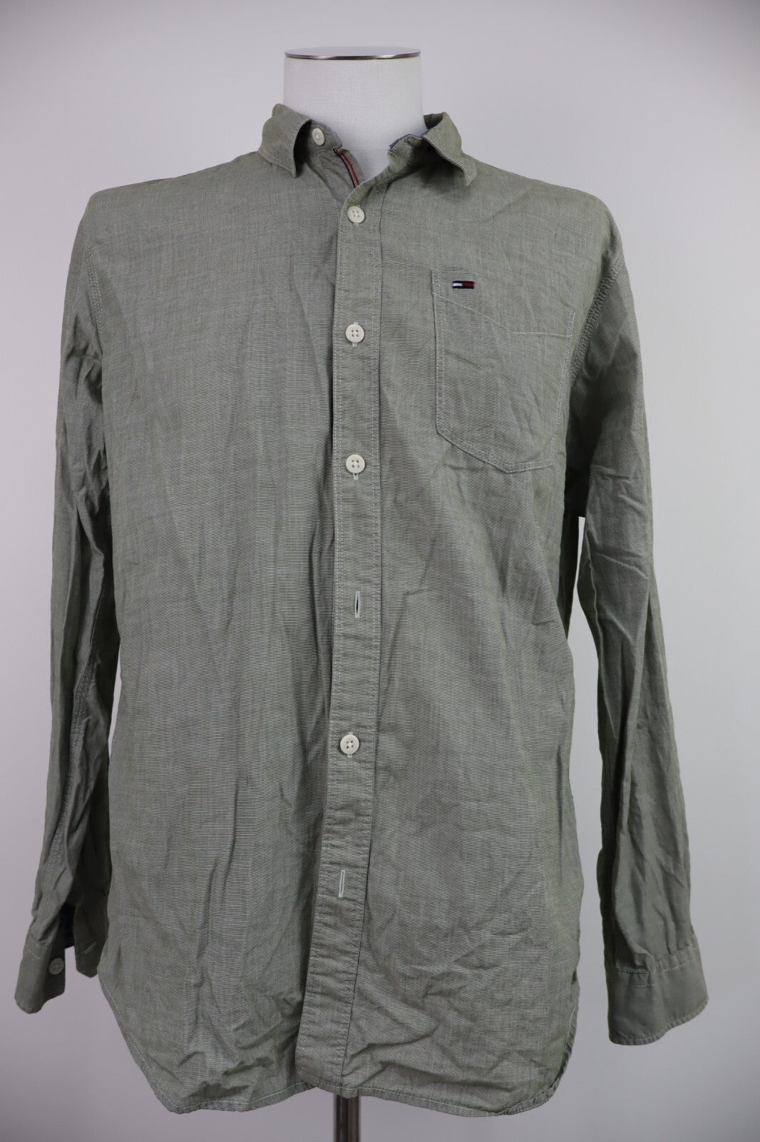 TOMMY HILFIGER CAMICIA SHIRT UOMO Tg L MAN VINTAGE CASUAL COTONE COTTON