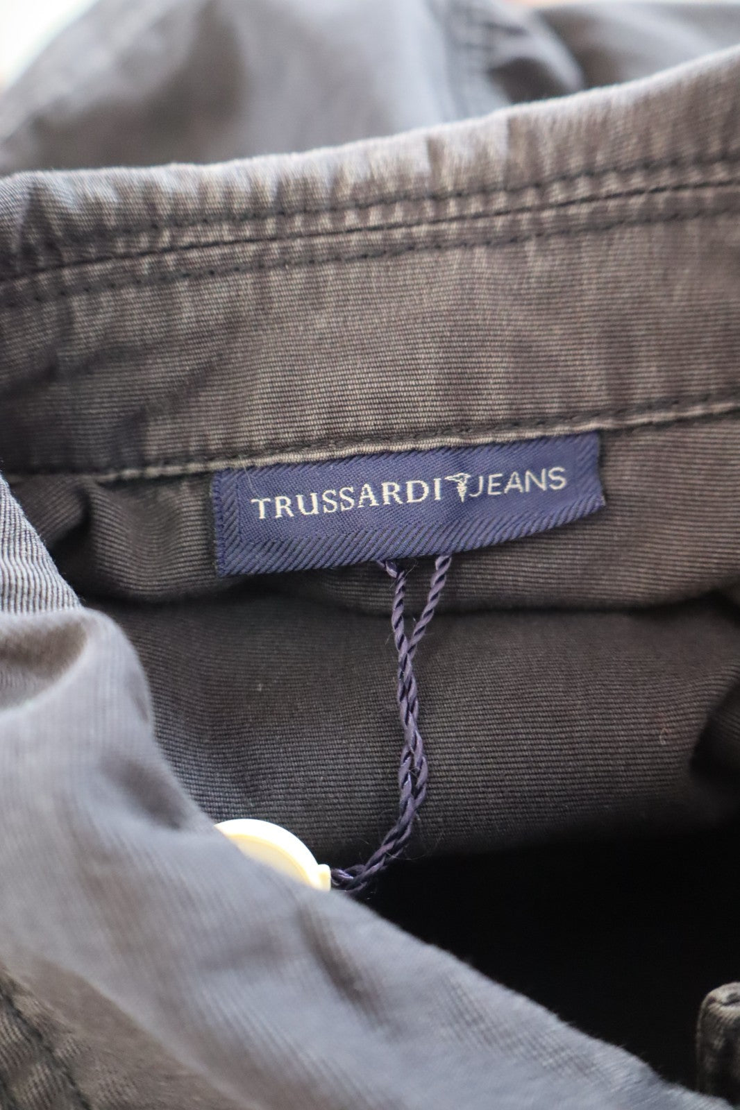 TRUSSARDI JEANS GIUBBINO GIACCA DONNA Tg. 46 WOMAN JACKET COTONE DENIM LOGO