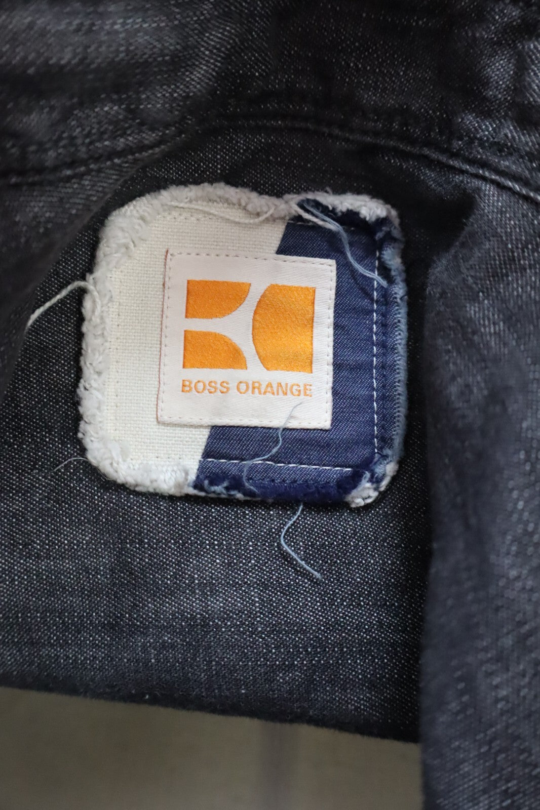 HUGO BOSS ORANGE CAMICIA JEANS UOMO TG XL MAN VINTAGE SHIRT COTONE DENIM