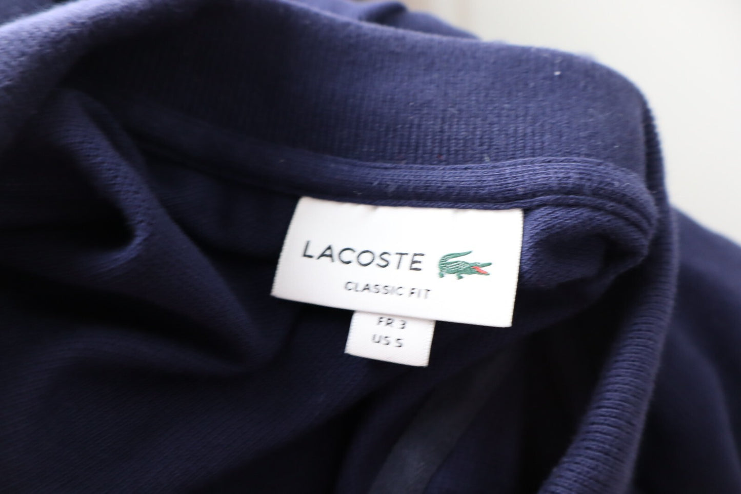 LACOSTE POLO MAGLIA UOMO COTONE TG 3 MAN T-SHIRT CASUAL VINTAGE COTTON
