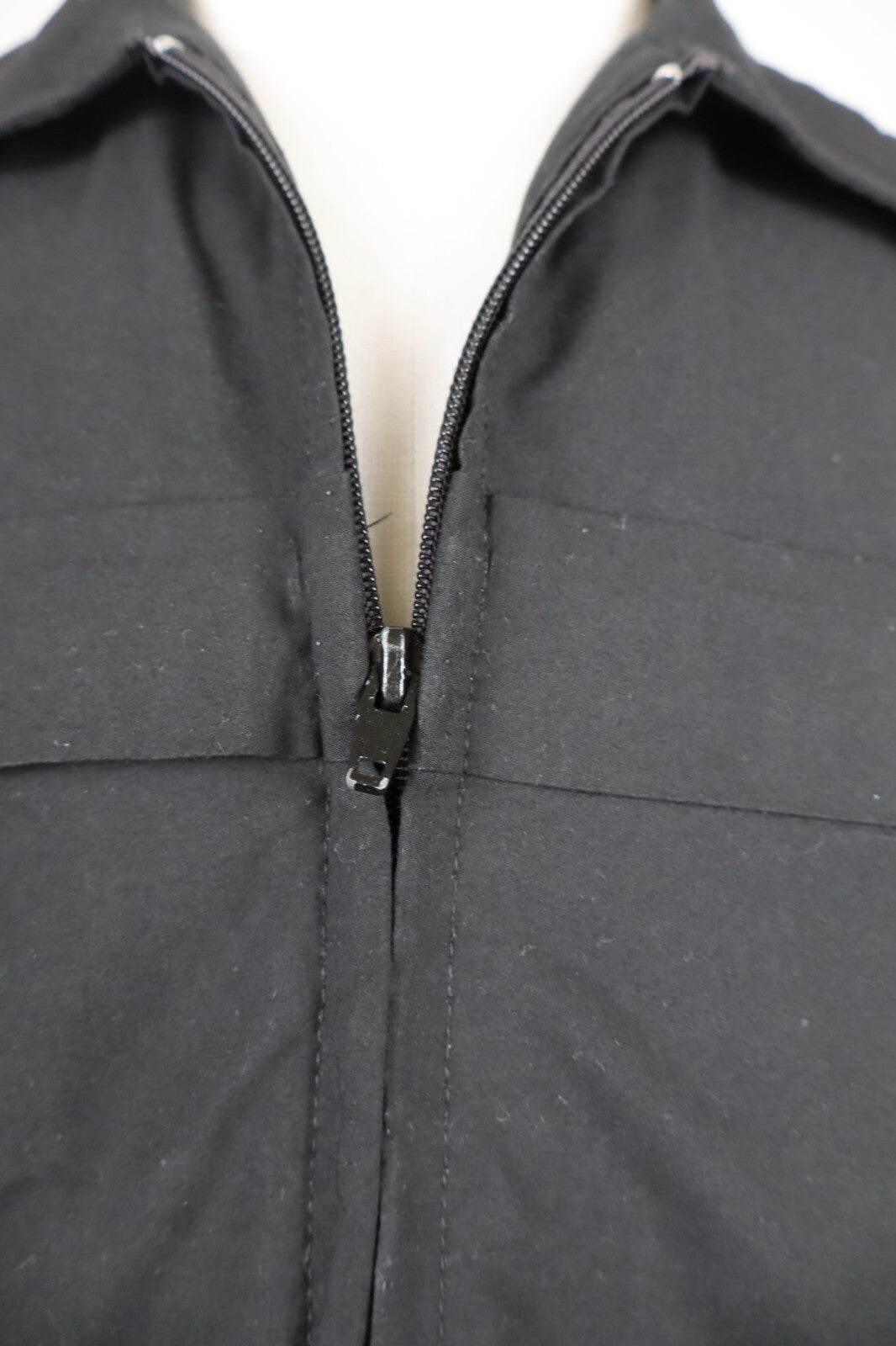 DIESEL CAMICIA CON CERNIERA UOMO TG. L MAN CASUAL VINTAGE SHIRT ZIP NERO POLY