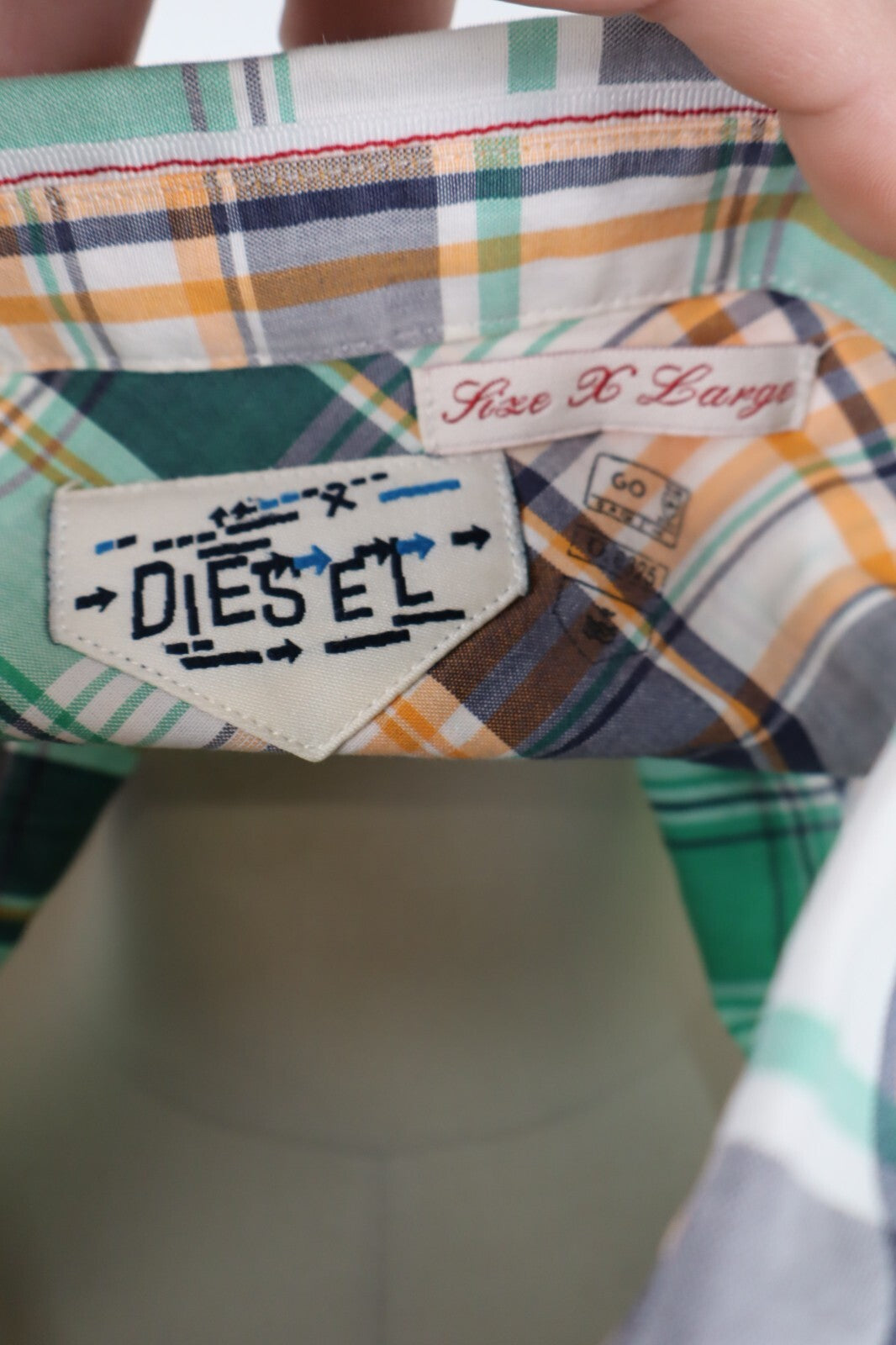 DIESEL CAMICIA UOMO TG. XL MAN CASUAL VINTAGE SHIRT COTONE ITALY
