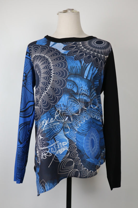 DESIGUAL MAGLIA DONNA TG. S WOMAN CASUAL VINTAGE T-SHIRT  TOP CANOTTA