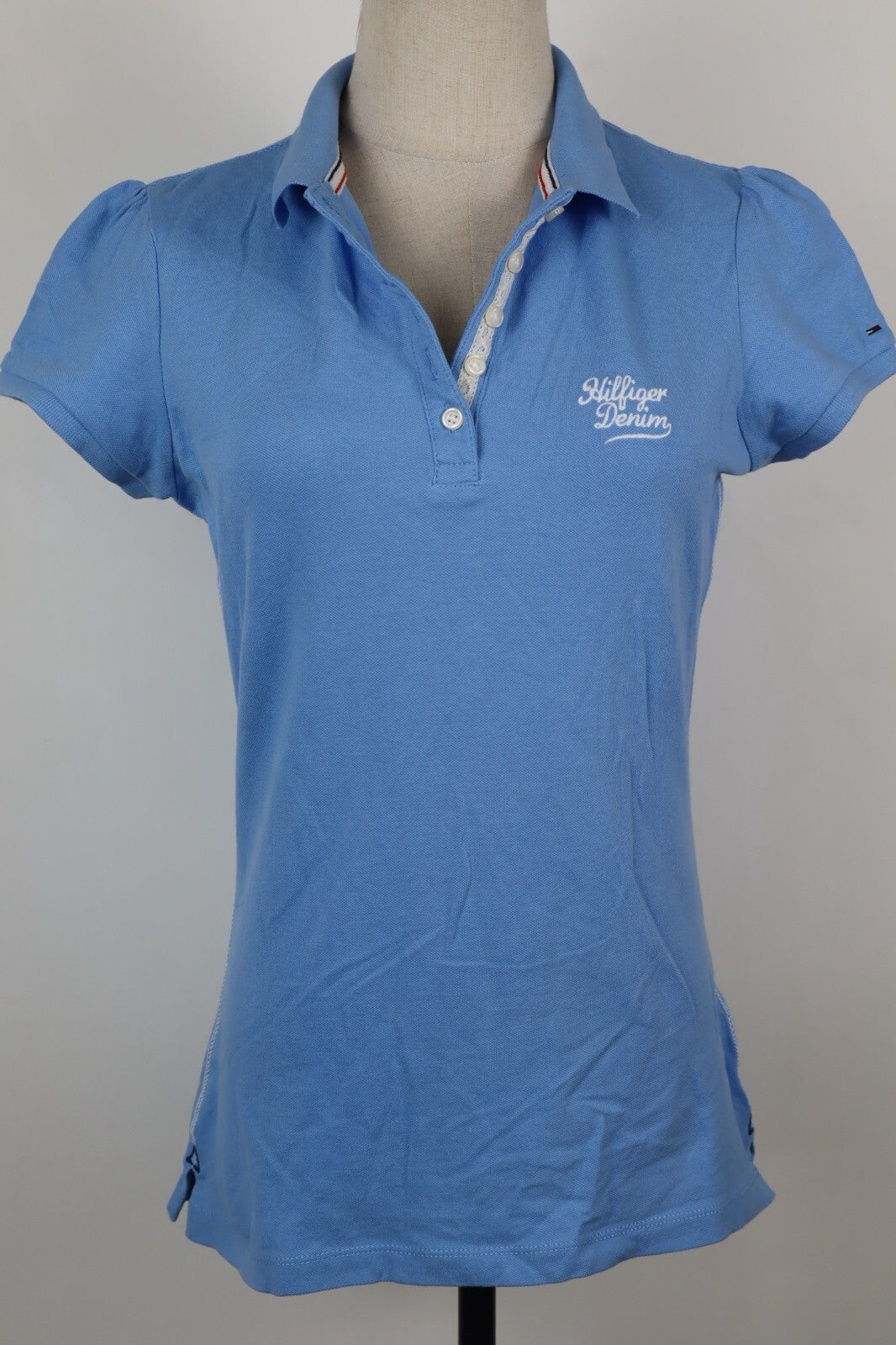 TOMMY HILFIGER DENIM POLO MAGLIA T-SHIRT DONNA COTONE TG M WOMAN CASUAL VINTAGE