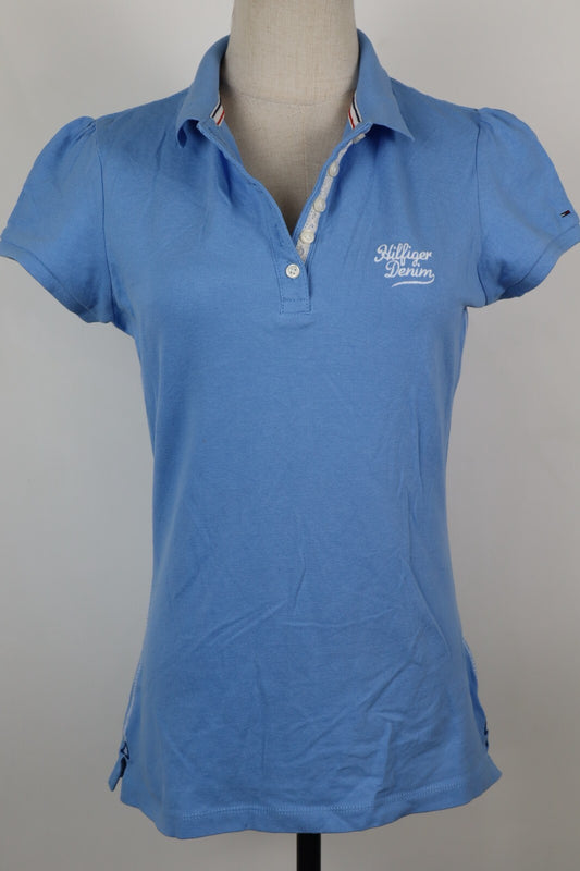 TOMMY HILFIGER DENIM POLO MAGLIA T-SHIRT DONNA COTONE TG M WOMAN CASUAL VINTAGE