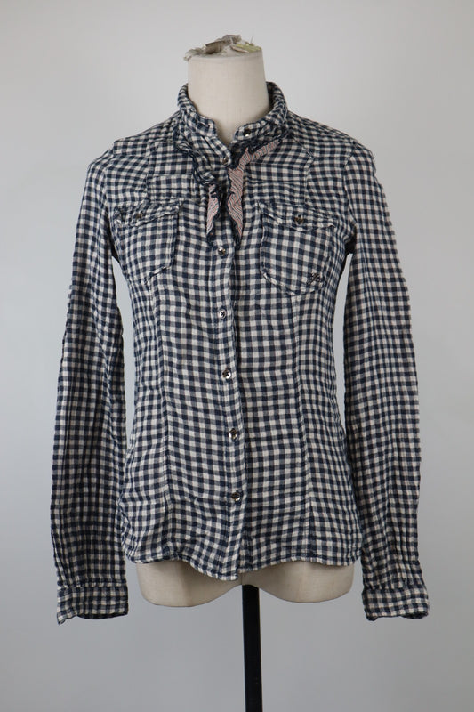 GAS CAMICIA DONNA TG. S WOMAN SHIRT CASUAL VINTAGE COTONE COTTON