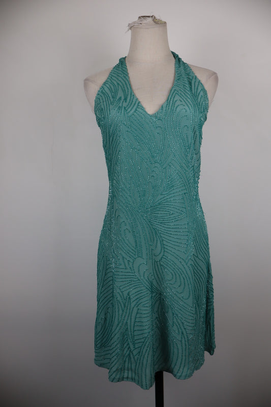 MARCIANO GUESS VESTITO ABITO DONNA TG. 42 WOMAN CASUAL VINTAGE DRESS SETA SILK