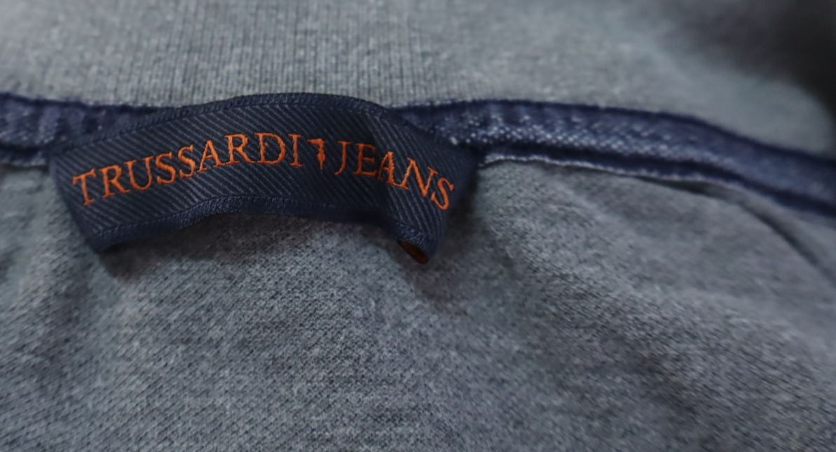 TRUSSARDI JEANS POLO MAGLIA UOMO COTONE TG. L MAN COTTON SHIRT CASUAL VINTAGE