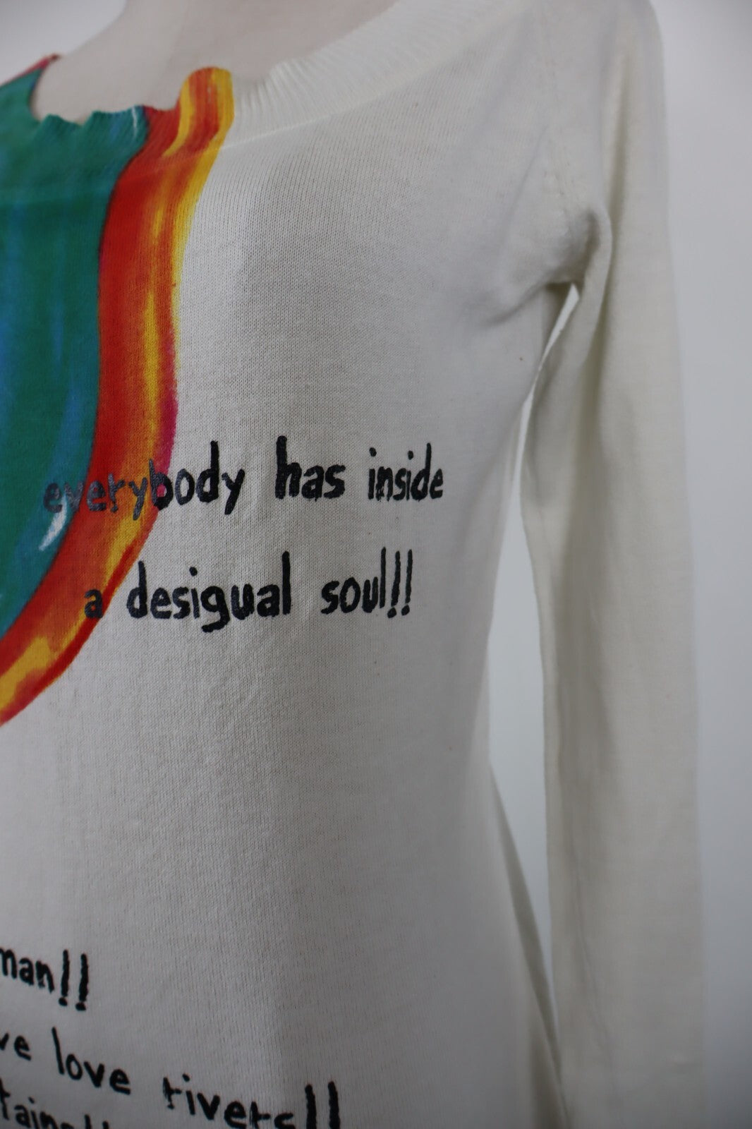 DESIGUAL MAGLIA DONNA TG. M WOMAN T-SHIRT CASUAL VINTAGE COTONE COTTON