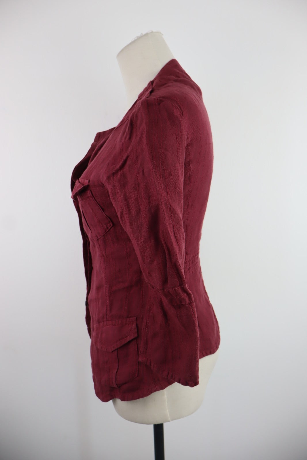 MAX&CO CAMICIA COTONE LINO DONNA TG 38 WOMAN SHIRT CASUAL VINTAGE MANICA LUNGA