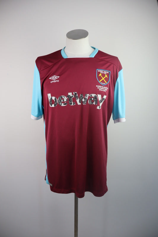 UMBRO WEST HAM  MAGLIA CALCIO TRIKOT UOMO Tg L SOCCER JERSEY VINTAGE 2016/17